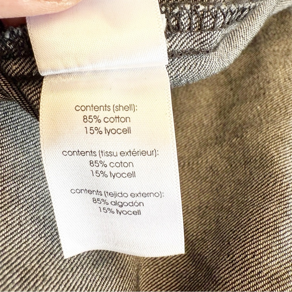 NWT WeWoreWhat Dark Gray Denim Cuff Shirt, Size Large - Picture 8 of 9